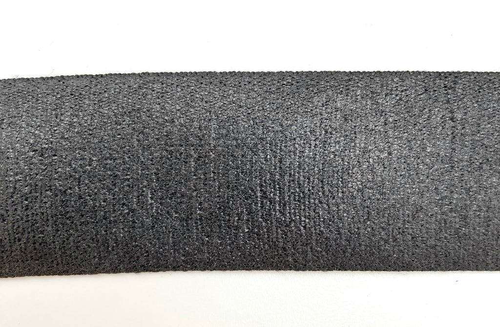Elastico nero in microfibra con spalmatura 35mm