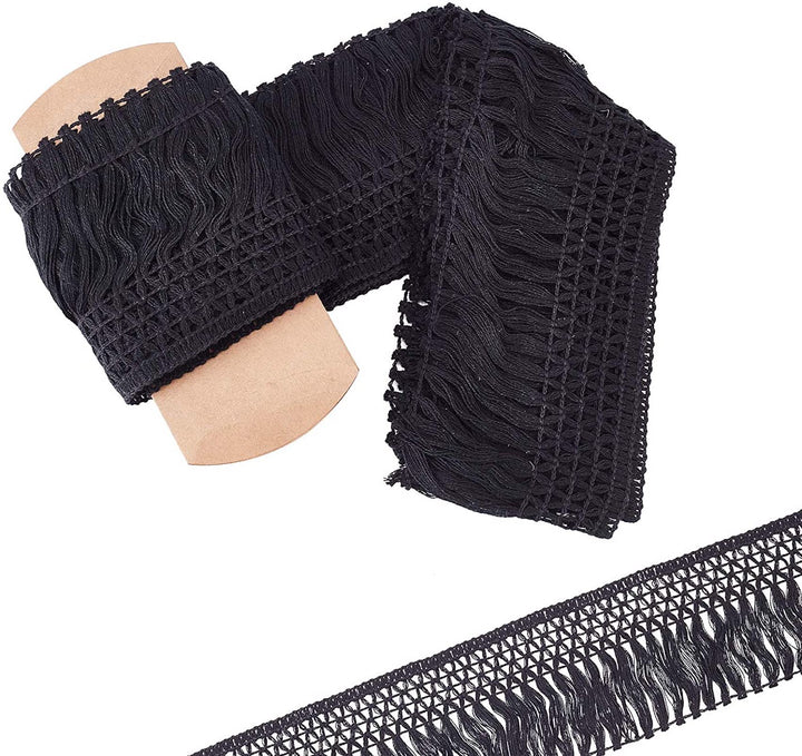 Passamaneria frangia con decoro per abbigliamento e cucito