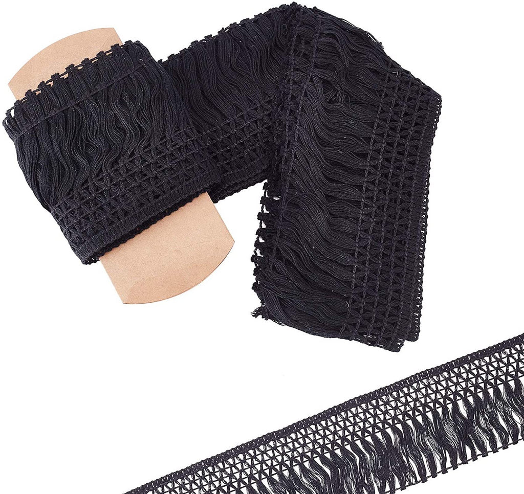 Passamaneria frangia con decoro per abbigliamento e cucito